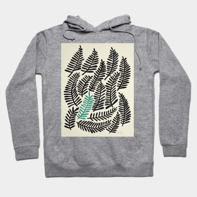 fronds black Hoodie by CatCoq